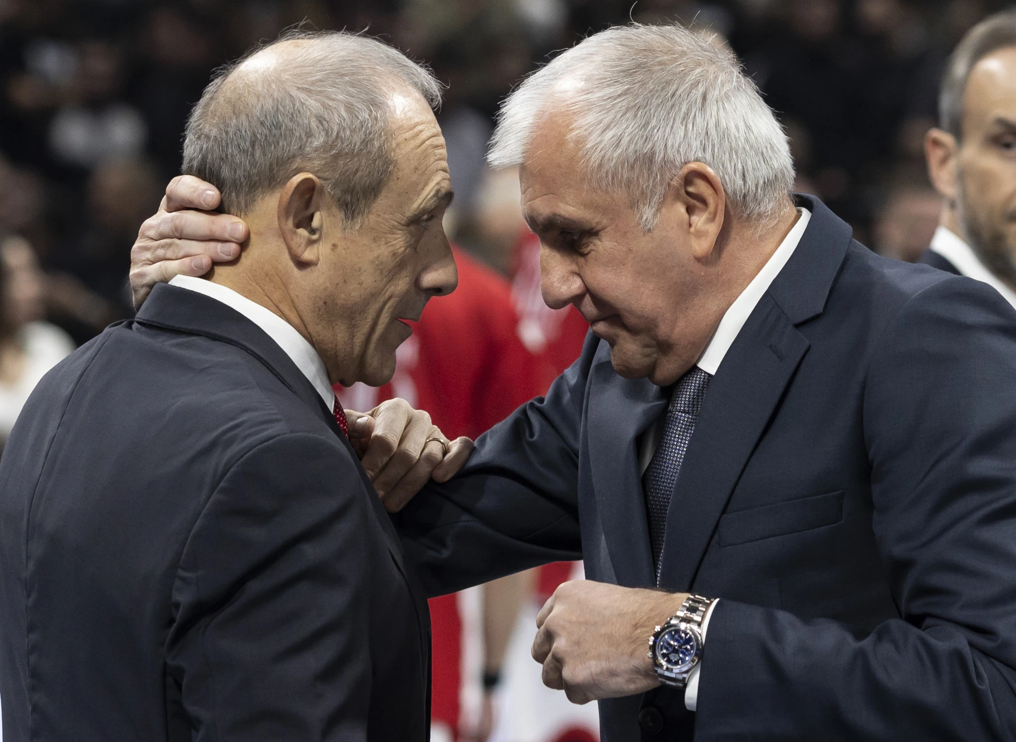 Οι δύο ζωντανοί θρύλοι της Euroleague, Ζέλικο Ομπράντοβιτς και Έτορε Μεσίνα / Πηγή: Srdjan Stevanovic / Euroleague Basketball via Getty Images