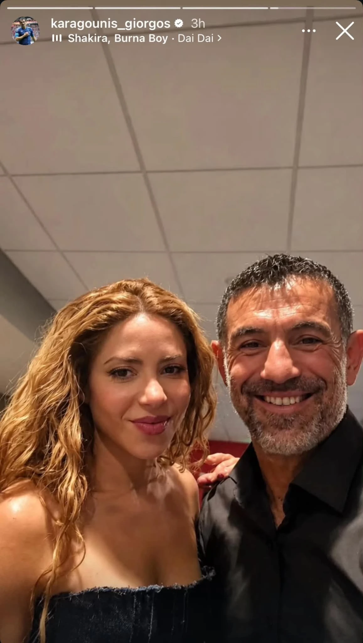 Ο Γιώργος Καραγκούνης με τη Σακίρα / @karagkounis_giorgos