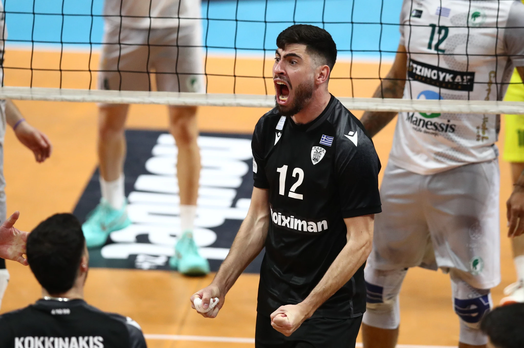 Ο Νικολάι Κόλεφ σε αγώνα της Novibet Volley League του ΠΑΟΚ με τον Μίλωνα / Πηγή: Eurokinissi