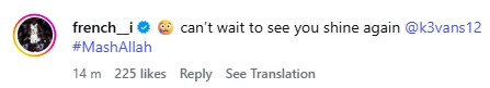 Το μήνυμα του Φρανσίσκο στον Κίναν Έβανς
