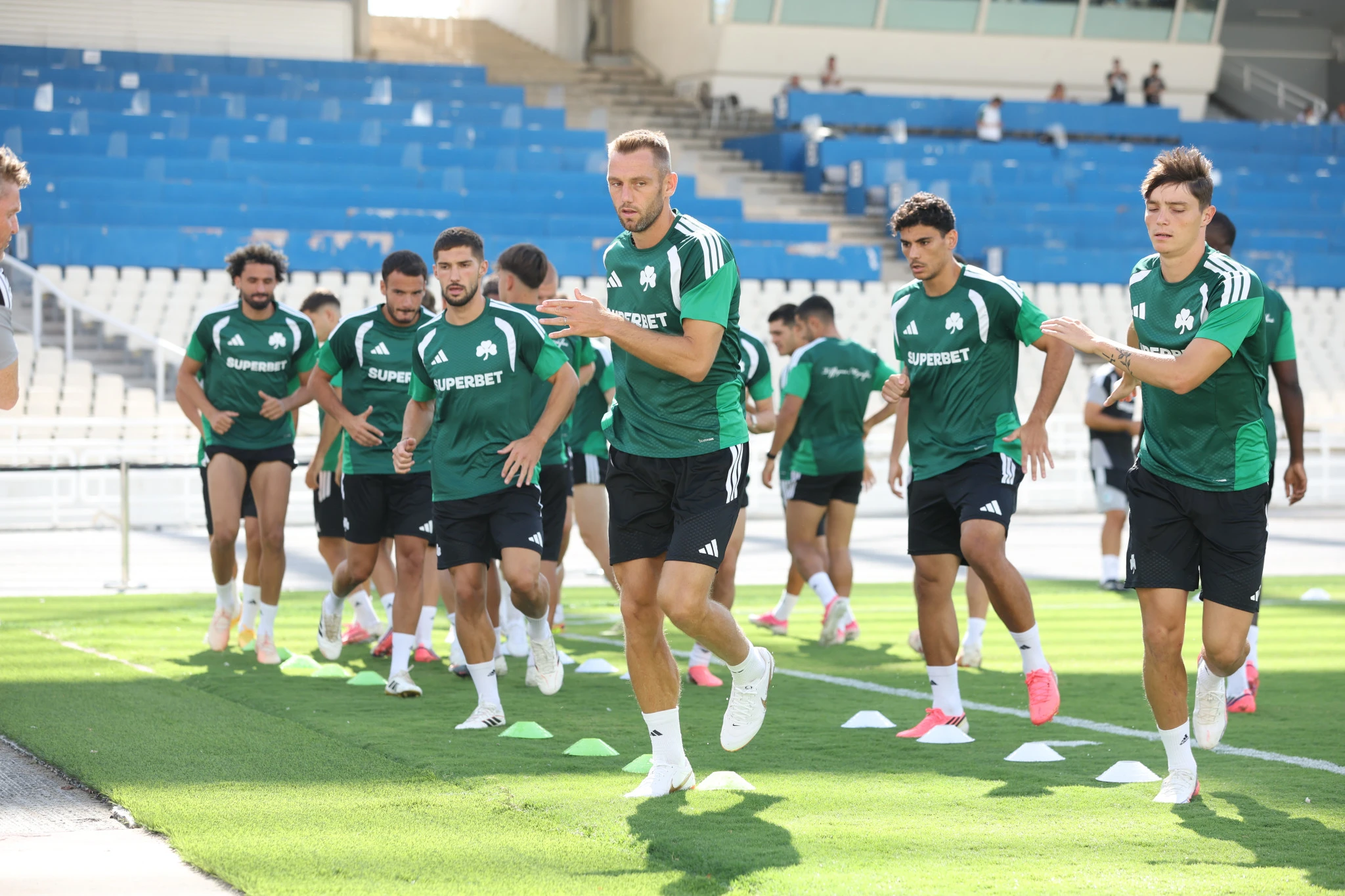 Οι παίκτες του Παναθηναϊκού στη τελευταία προπόνηση ενόψει Πάκσι / Πηγή: InTime