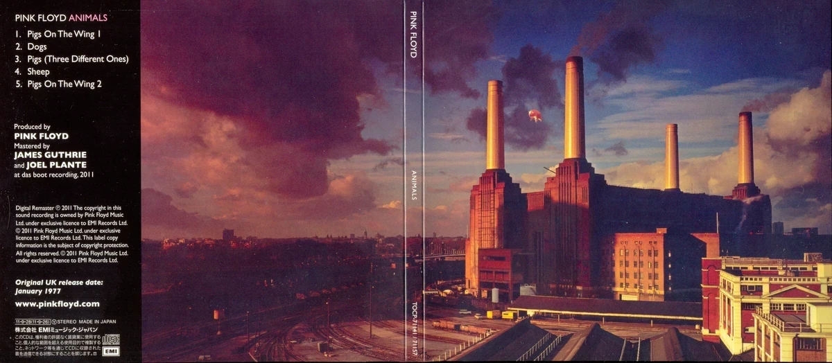 Το εξώφυλλο και το οπισθόφυλλο του Animals των Pink Floyd