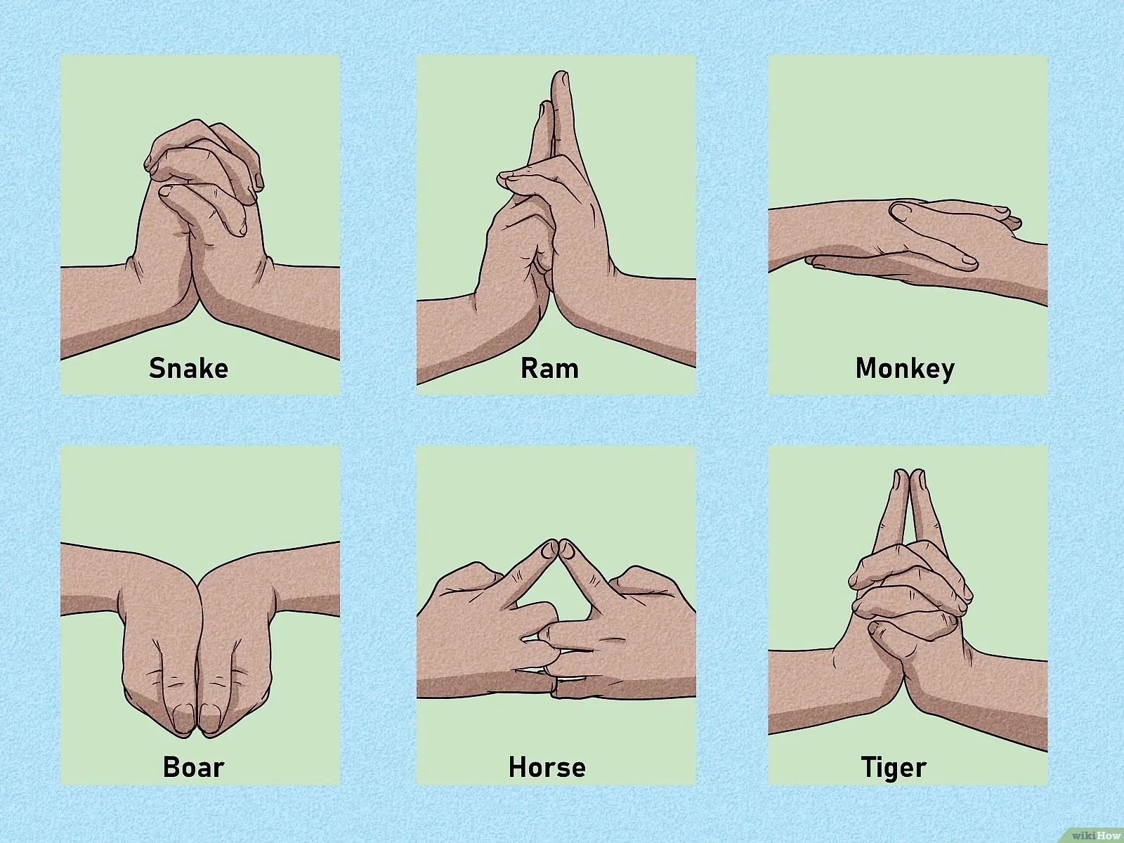 Τα hand signs για το&nbsp;Fireball Jutsu