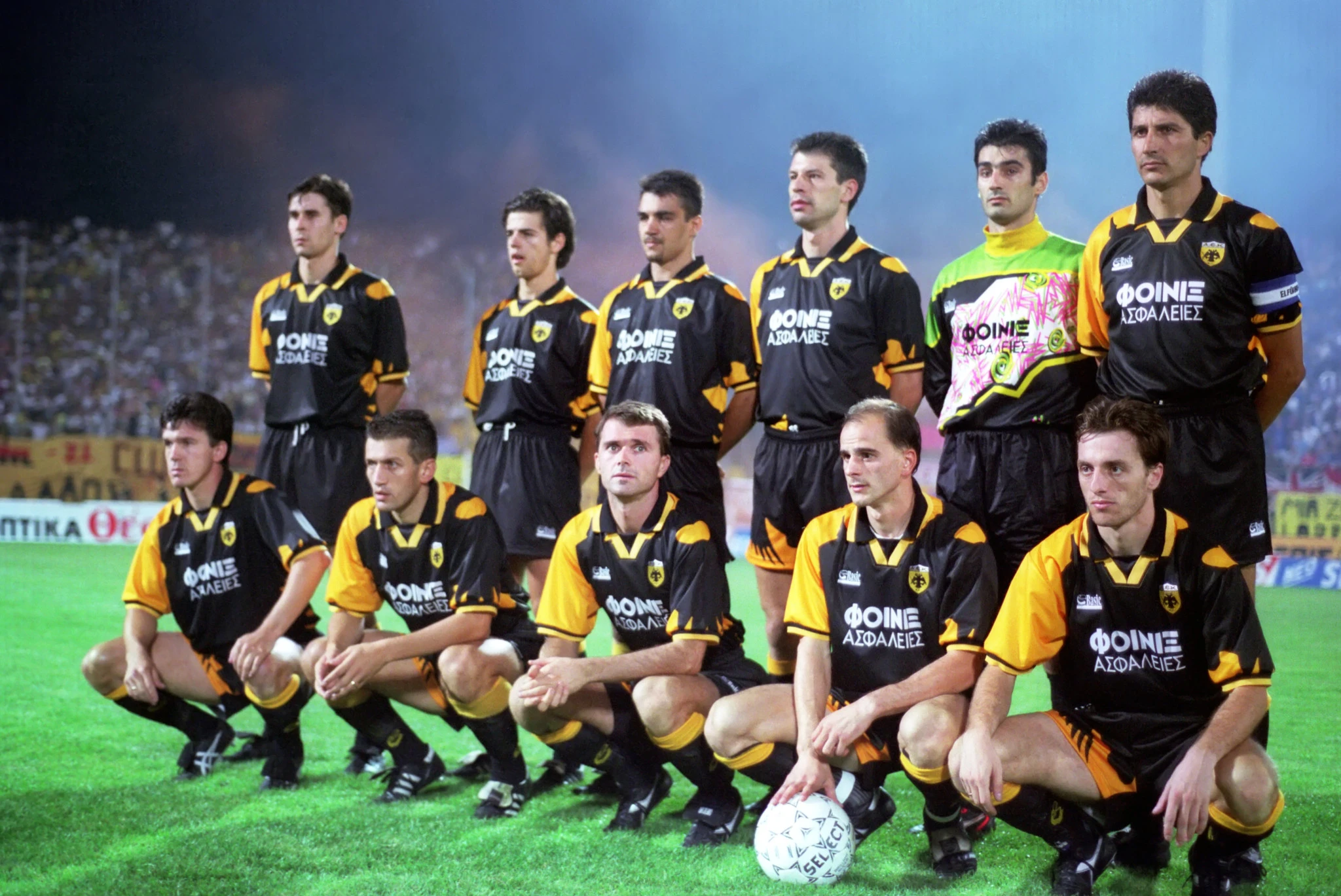 Η ενδεκάδα της ΑΕΚ κόντρα στον Άγιαξ για το Champions League το 1994/95 / Πηγή: Intime