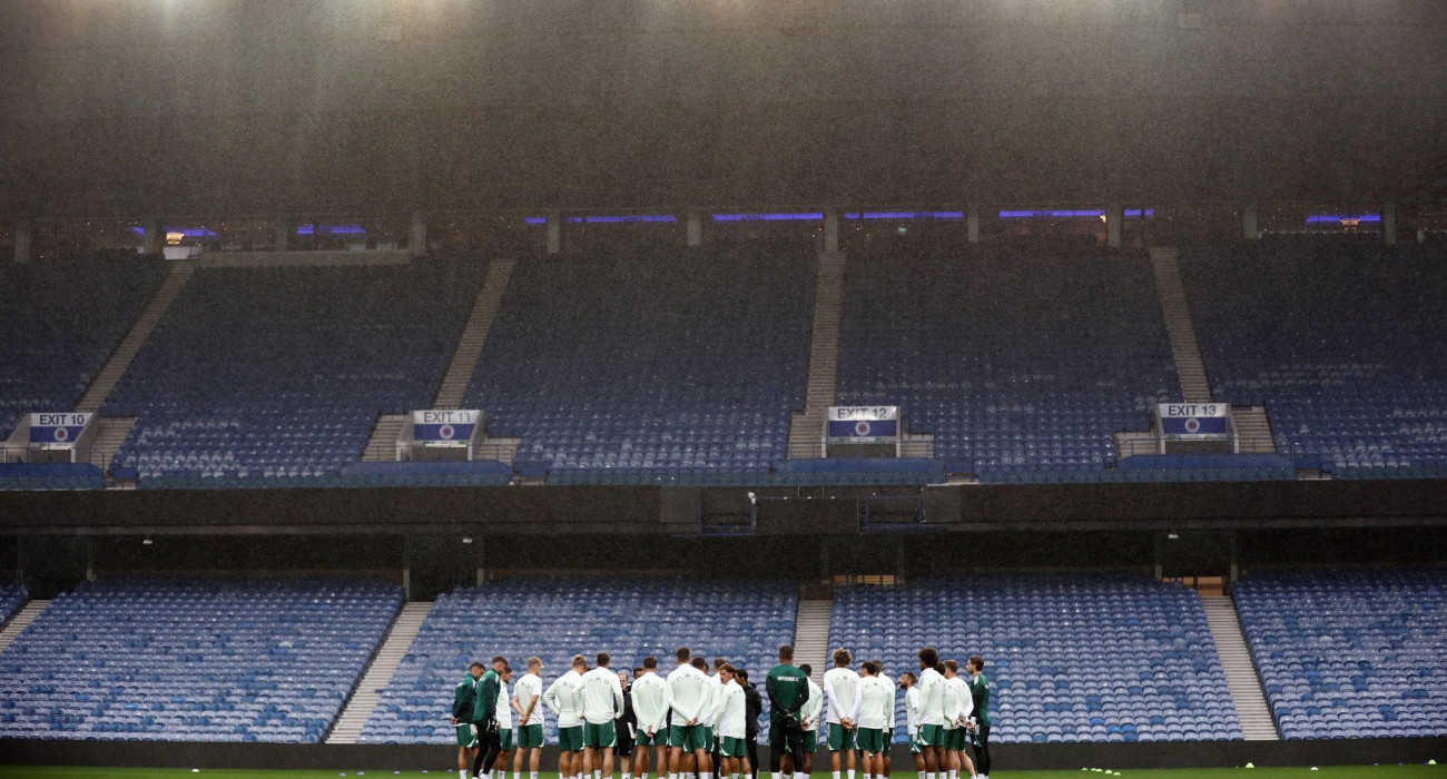 Προπόνηση του Παναθηναϊκού στο Ibrox / Πηγή: Intime