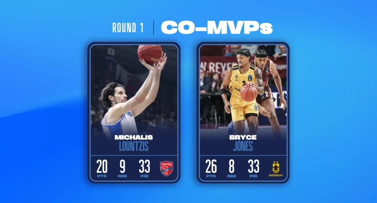 Λούντζης και Τζόουνς αναδείχθηκαν MVP της πρώτης αγωνιστικής του Eurocup
