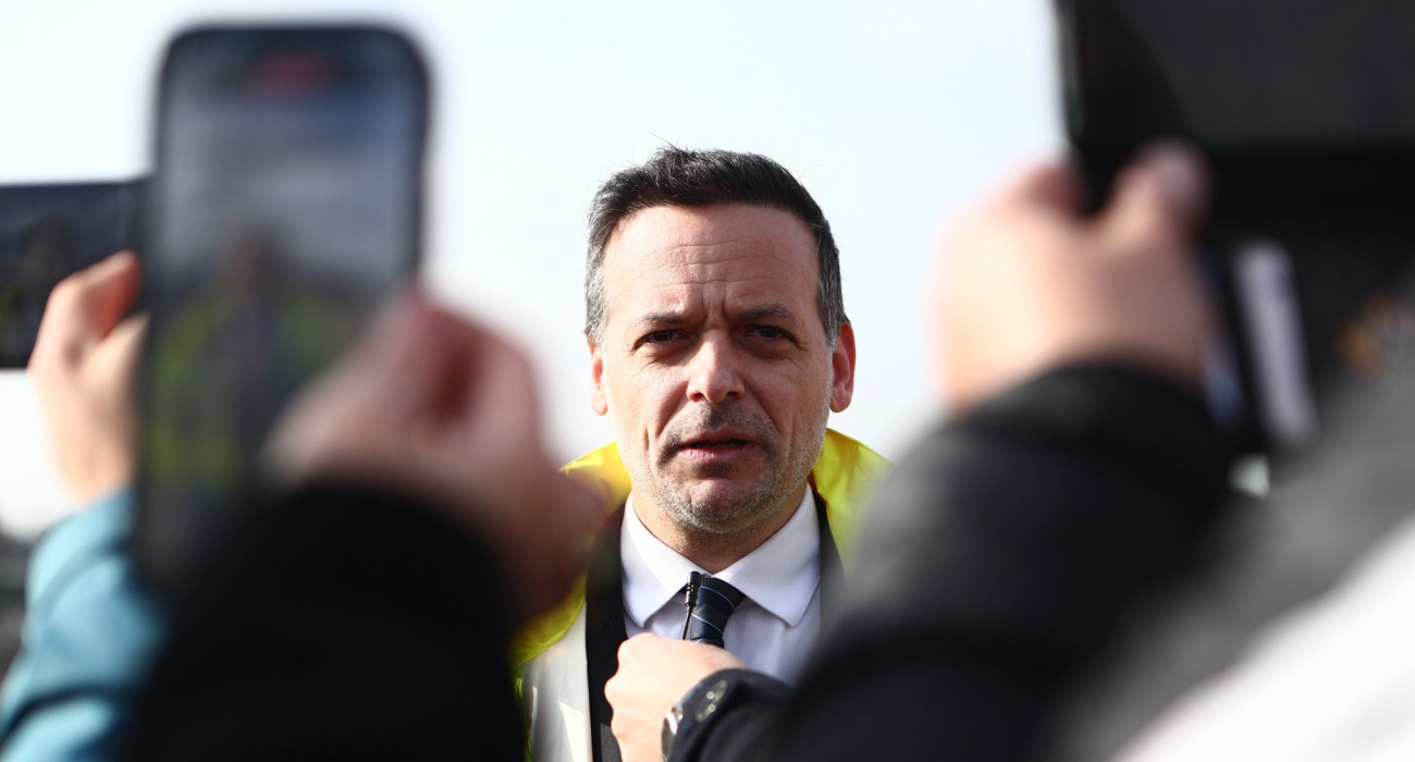 Ο Χάρης Δούκας στον Βοτανικό για την εξέλιξη των έργων / Πηγή: Eurokinissi