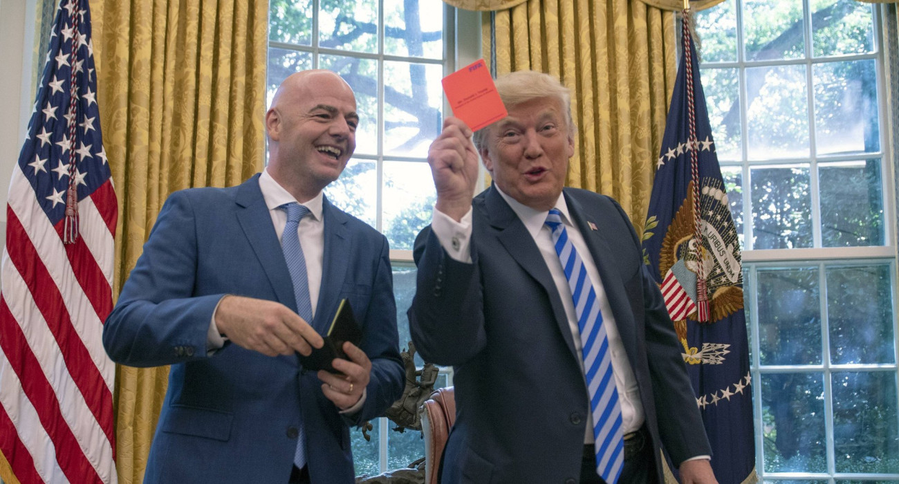Ο Ντόναλντ Τραμπ με τον πρόεδρος της FIFA, Τζιάνι Ινφαντίνο, Πηγή: Imago