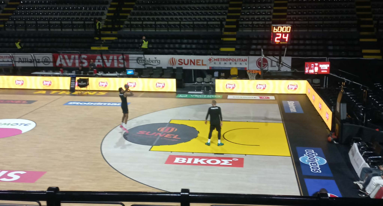 Από νωρίς στη Sunel Arena για ατομική δουλειά Μπράουν και Χαραλαμπόπουλος (video)