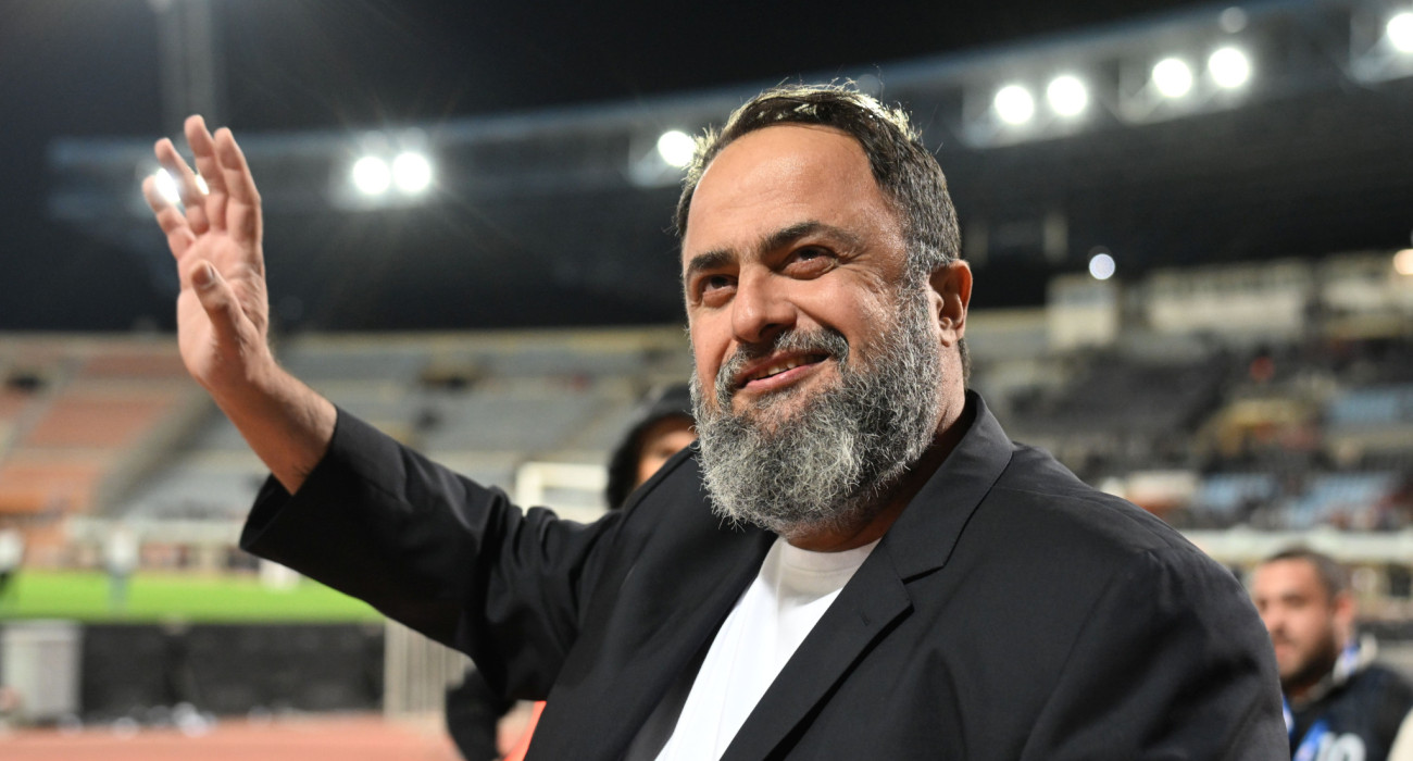 Ο Βαγγέλης Μαρινάκης υποσχέθηκε δύο πριμ στους παίκτες του Ολυμπιακού / Πηγή: Eurokinissi