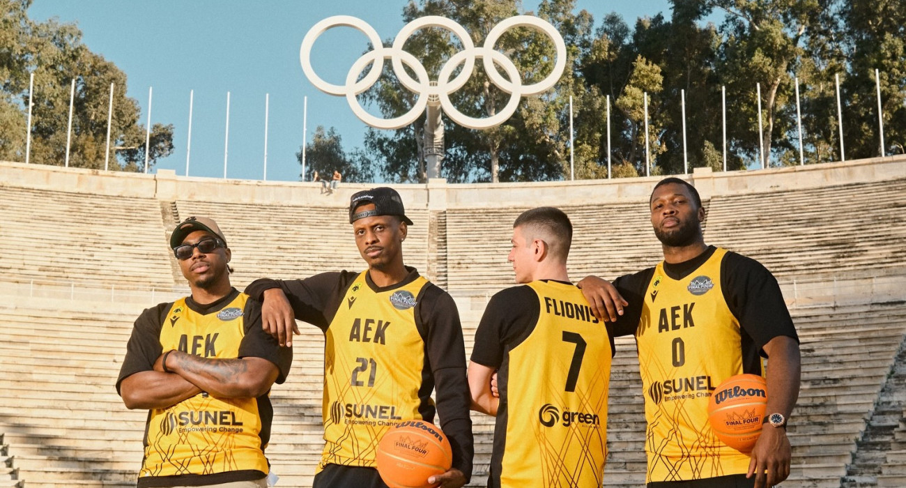 Οι παικτες της ΑΕΚ στο Καλλιμάρμαρο - Πηγή: Basketball Champions League