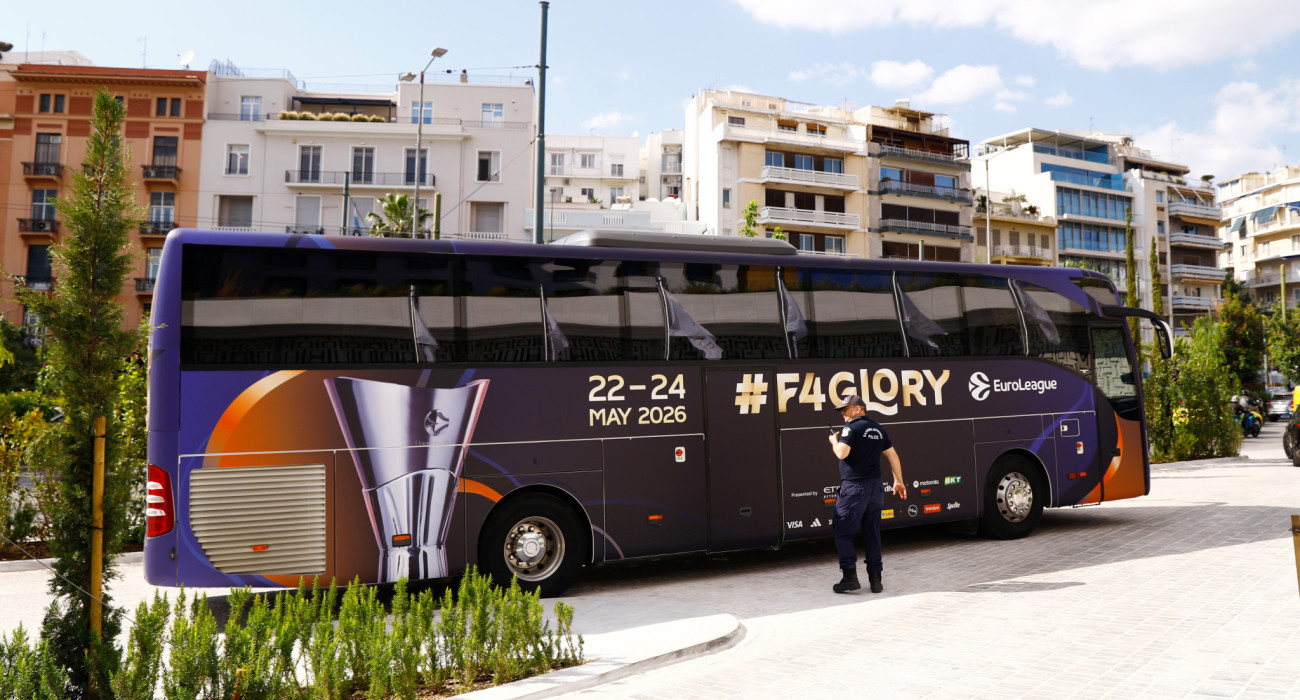 Το πούλμαν του Ολυμπιακού ενόψει Final Four, Πηγή: Intime