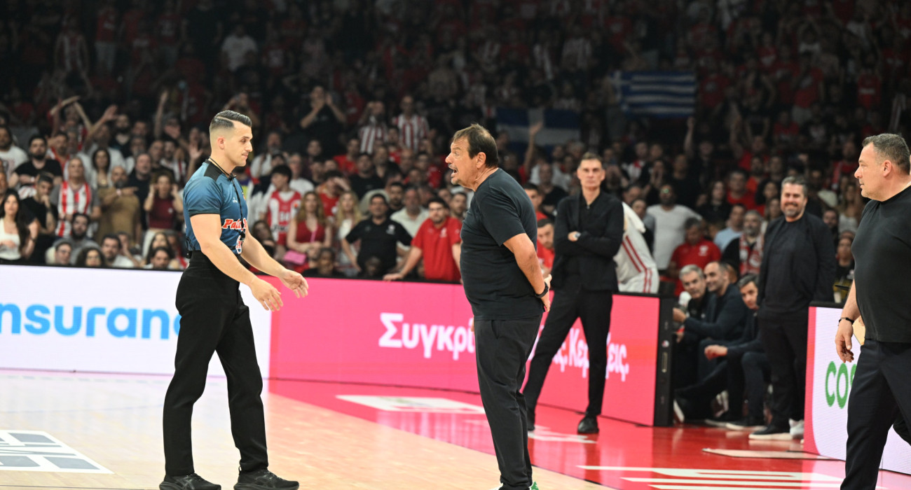 Βαγγέλης Στόλης / Ο Εργκίν Αταμάν διαμαρύρεται στον διαιτητή Τηγάνη