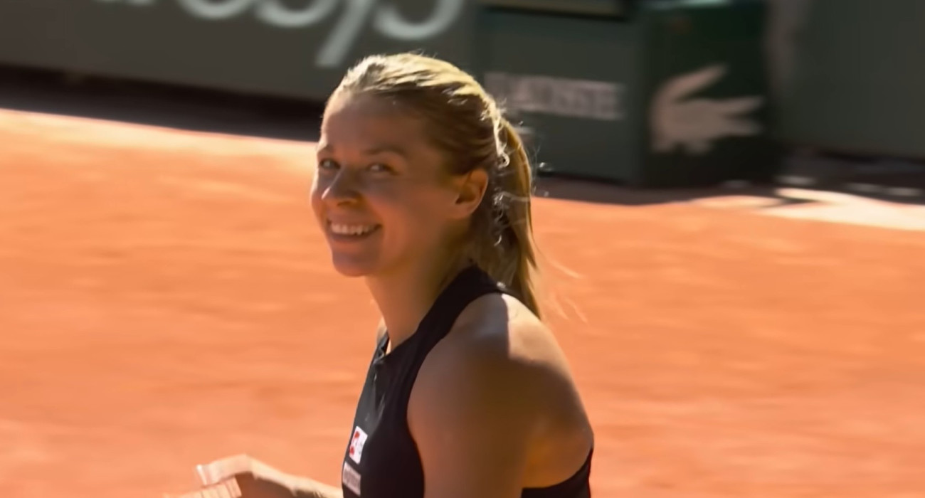 Η Μάγια Χβαλίνσκα στον τέταρτο γύρο του Roland Garros / Screenshot