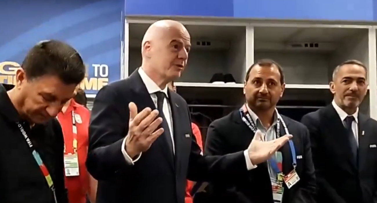 Ο πρόεδρος της FIFA, Τζιάνι Ινφαντίνο / Screenshot