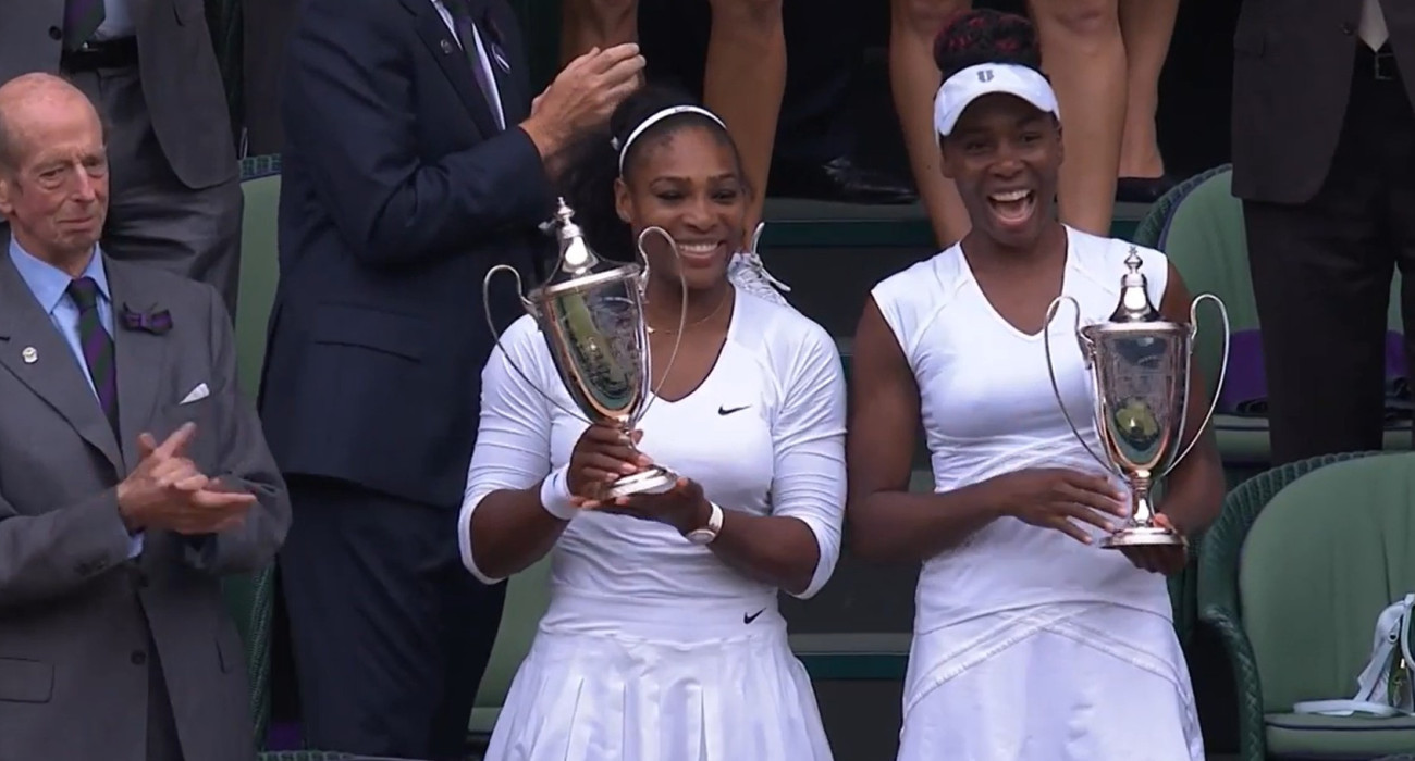 Σερένα και Βίνους Γουίλιαμς στο Wimbledon το 2016 / Screenshot