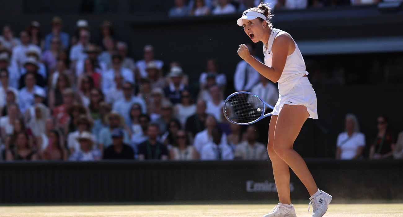 Η Λίντα Νόσκοβα πανηγυρίζει στον τελικό του Wimbledon / Πηγή: Imago