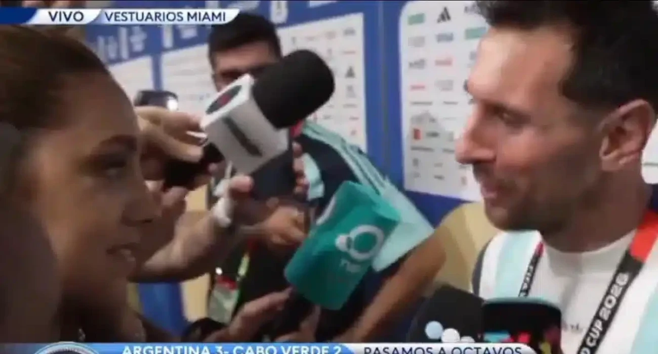 Ο Λιονέλ Μέσι με τη Σόφι Μαρτίνεθ / Screenshot