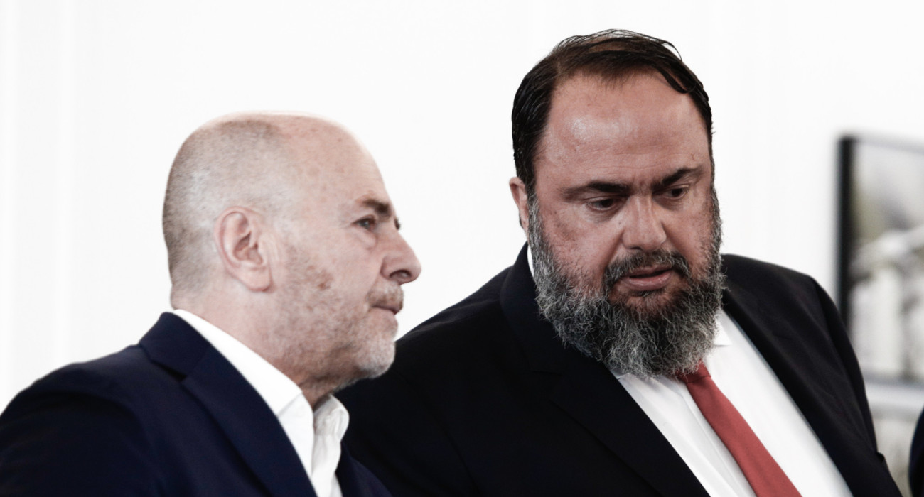 Γιάννης Αλαφούζος και Βαγγέλης Μαρινάκης / Πηγή: Eurokinissi