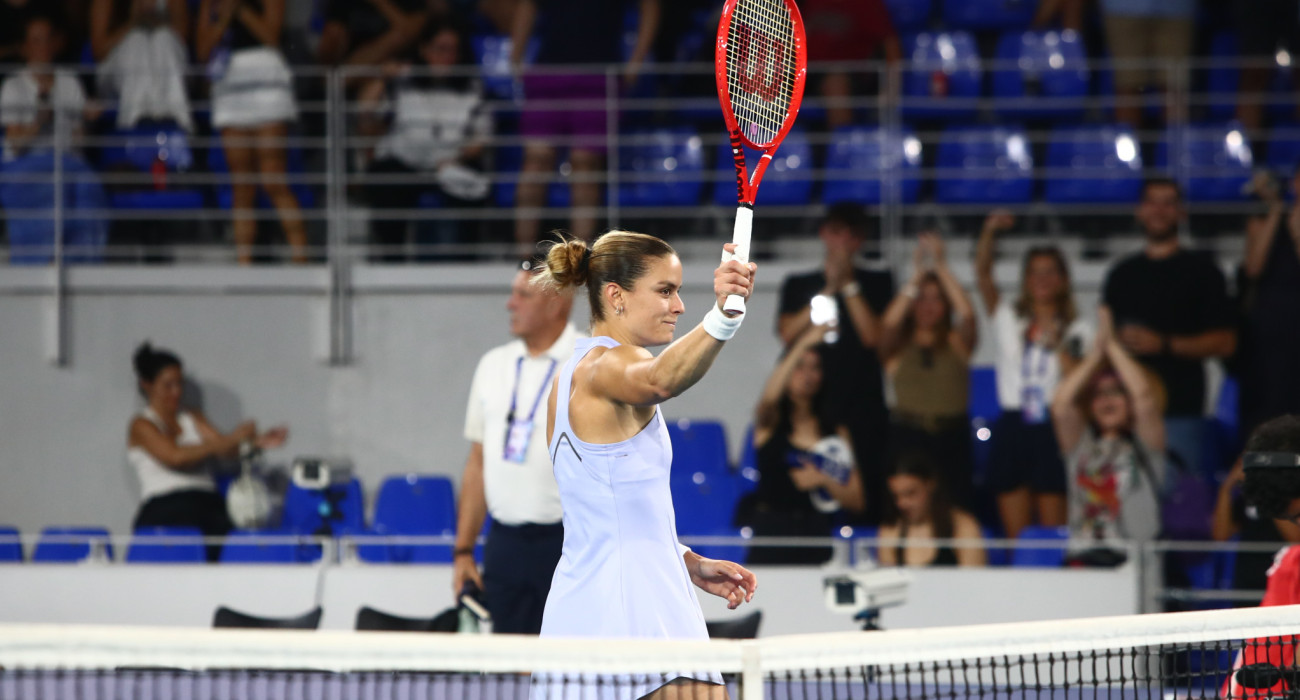 Η Μαρία Σάκκαρη μετά τη νίκη της στο Athens Open / Eurokinissi