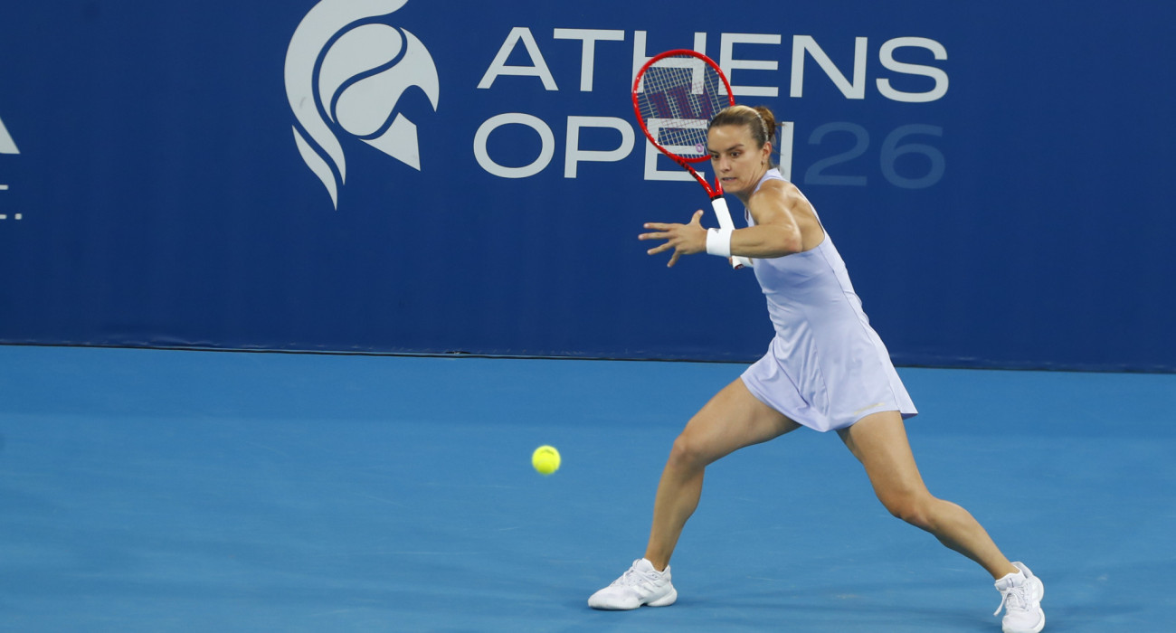 Η Μαρία Σάκκαρη στον προημιτελικό του Athens Open / Πηγή: Eurokinissi