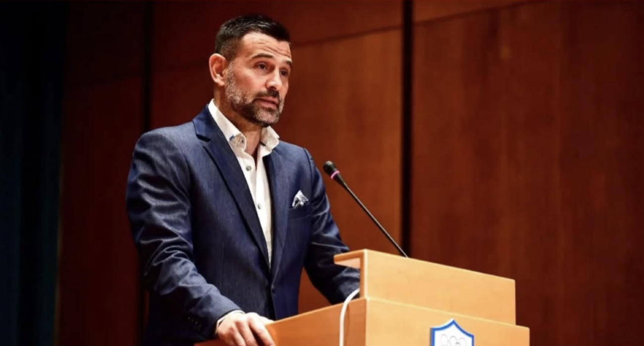 O Μιχάλης Μουρούτσος σε ομιλία του στην ΕΟΕ / Πηγή: ΕΟΕ