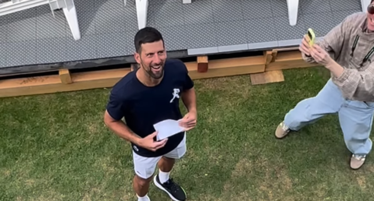 Ο Τζόκοβιτς κάνει gender reveal στο Indian Wells / Screenshot