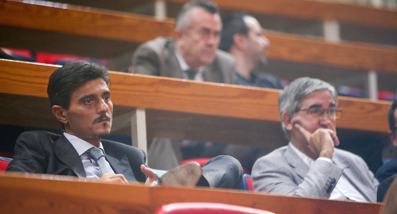 Ο Δημήτρης Γιαννακόπουλος δίπλα στον Τζόρντι Μπερτομέου, Πηγή: Intime