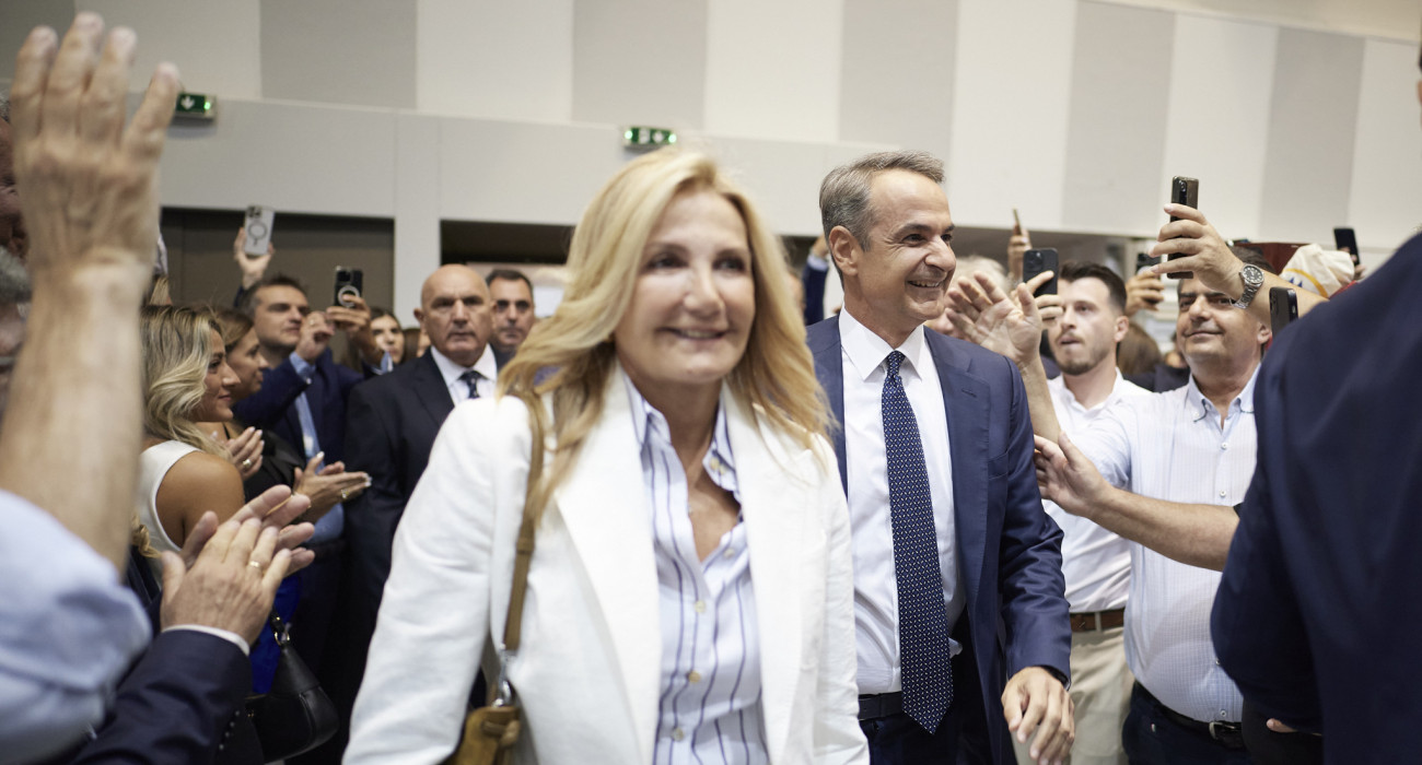 Η Μαρέβα Μητσοτάκη μαζί με τον πρωθυπουργό, Κυριάκο Μητσοτάκη, Πηγή: Intime