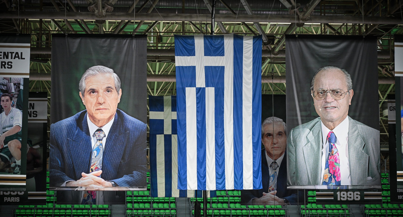 Παύλος και Θανάσης Γιαννακόπουλος στον ουρανό του ΟΑΚΑ, Πηγή: Eurokinissi