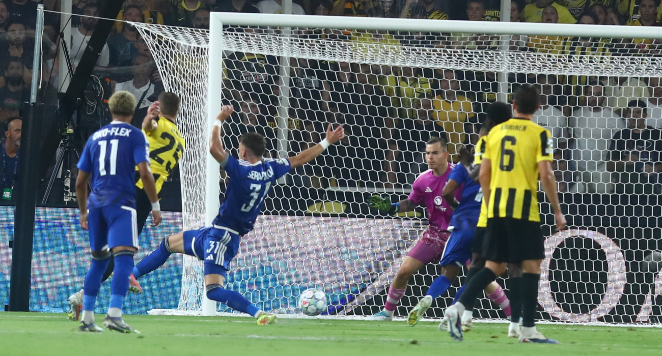 O Bάργκα σκόραρε για το 2-0 της ΑΕΚ / Eurokinissi