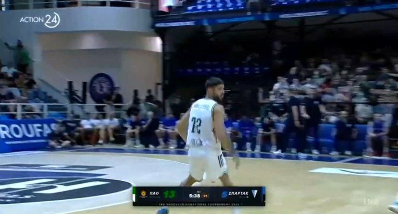 Ο Λευτέρης Μαντζούκας στο φιλικό του Παναθηναϊκού με την Σπάρτακ Σουμπίτιτσα, Πηγή: Glomex