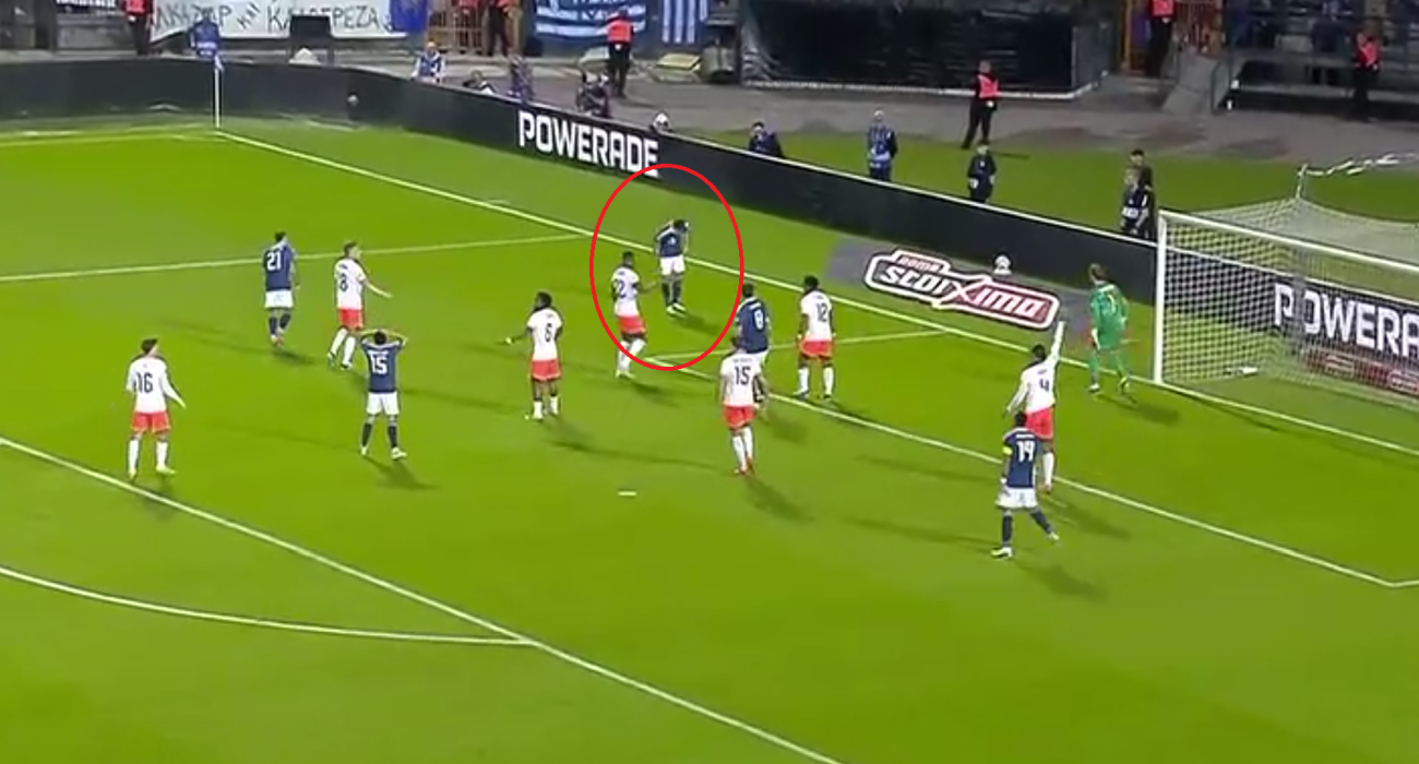 Η φάση του τραυματισμού του Χρήστου Τζόλη / Screenshot
