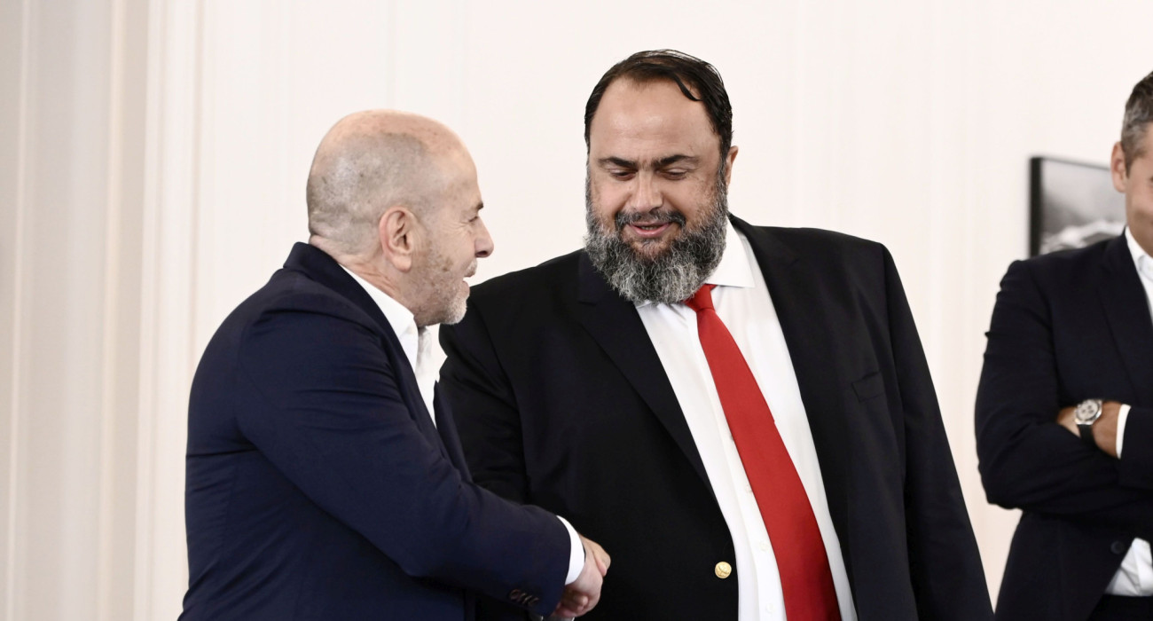 Γιάννης Αλαφούζος και Βαγγέλης Μαρινάκης / Πηγή: Intime
