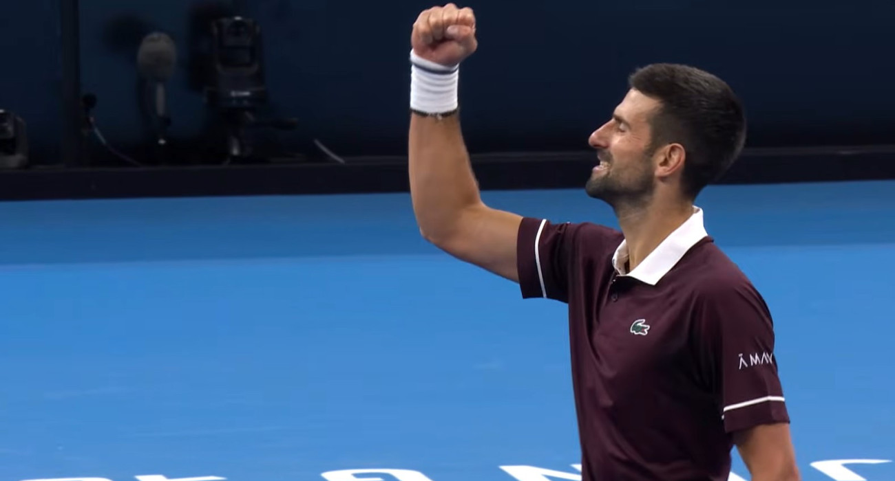 Ο Νόβακ Τζόκοβιτς πανηγυρίζει στο China Open / Screenshot