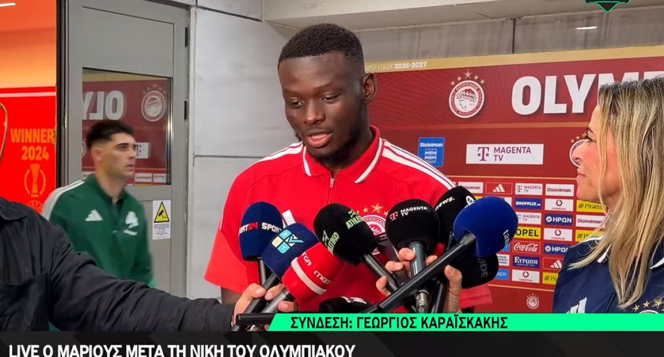Ο Μάριους μετά το Ολυμπιακός-Παναθηναϊκός / Screenshot