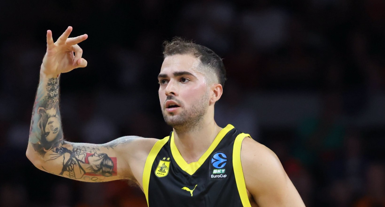 Ο Τολιόπουλος στη νίκη του Άρη / Πηγή: Aris BC
