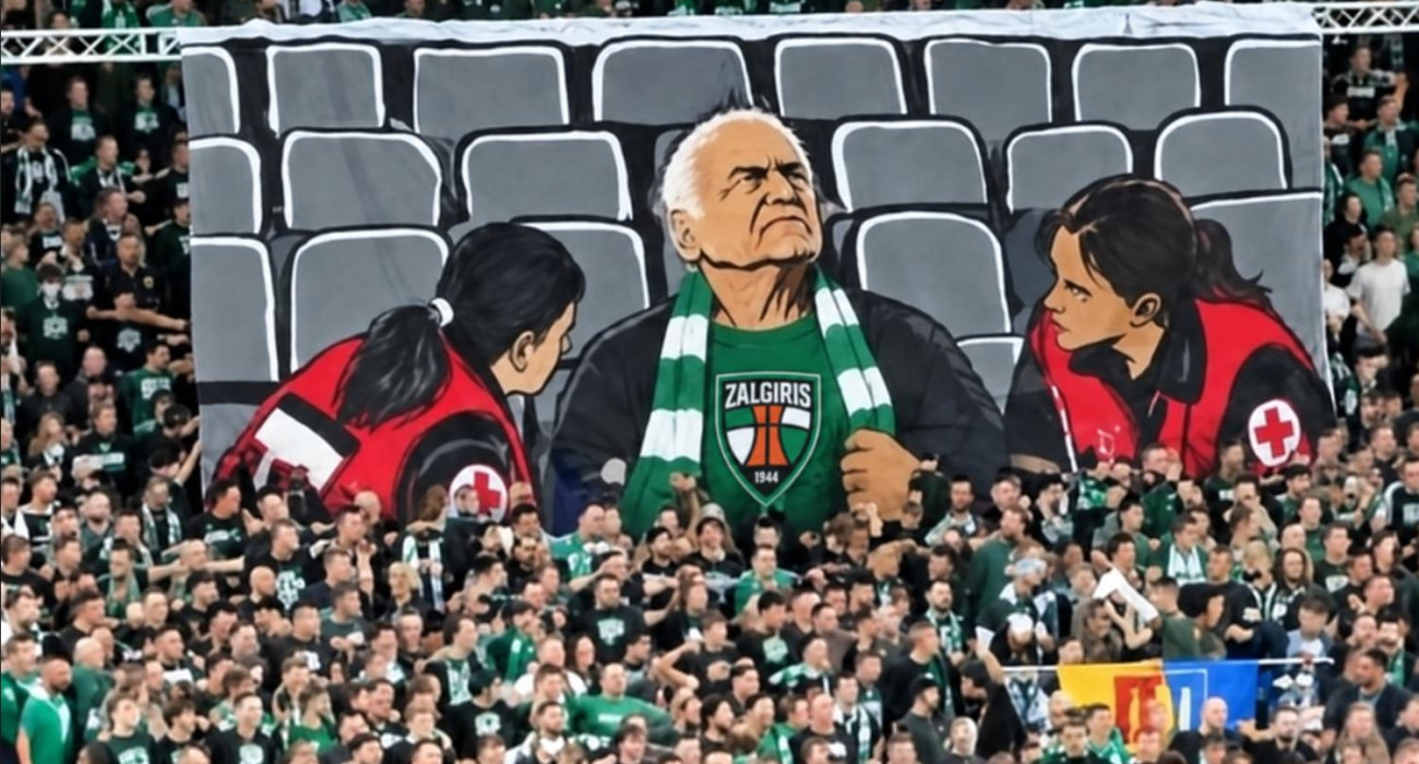 Choreo των οπαδών της Ζαλγκίρις/Screenshot