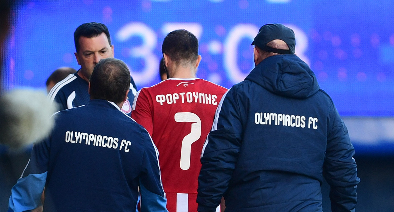 Ο Κώστας Φορτούνης έγινε αναγκαστική αλλαγή στο Παναιτωλικός-Ολυμπιακός / Πηγή: Eurokinissi