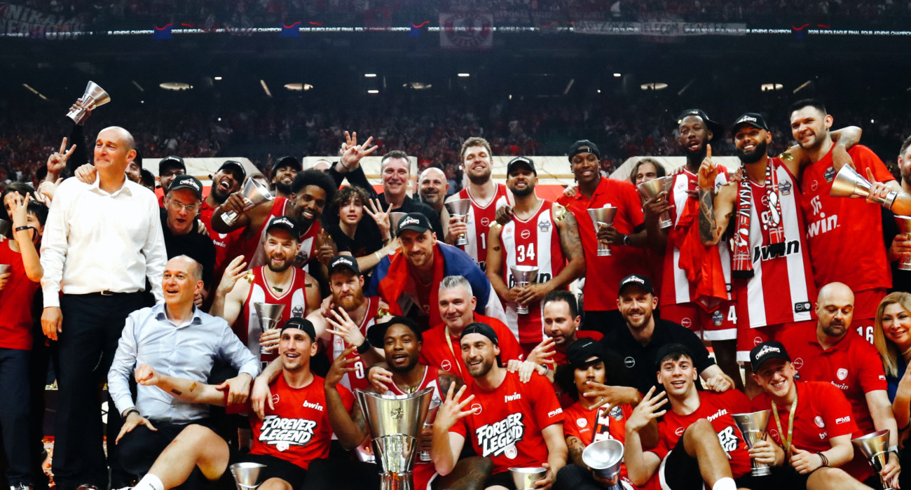 Η κατάκτηση της EuroLeague από τον Ολυμπιακό / πηγή: eurokinissi