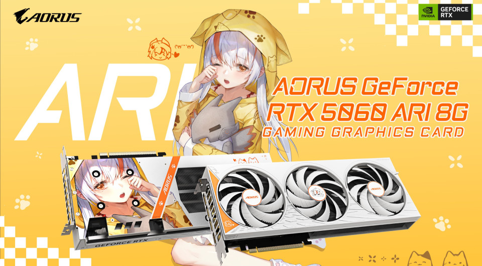 Η GIGABYTE παρουσιάζει την κάρτα γραφικών AORUS GeForce RTX 5060 ARI 8G