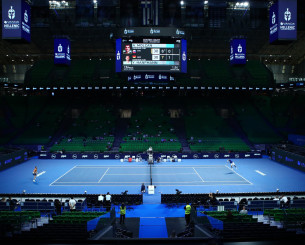 Πως το Telekom Center μετατράπηκε από γήπεδο μπασκετ σε κορτ τένις (video)
