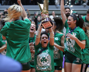 Ο Παναθηναϊκός σήκωσε την κούπα της Volley League Γυναικών για 28η φορά (video)