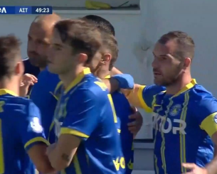 Το 1-0 του Αστέρα AKTOR κόντρα στη Νίκη Βόλου με αυτογκόλ του Πασαλίδη (video)
