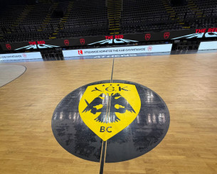 Ξανά το σήμα της ΑΕΚ στο παρκέ της Sunel Arena αμέσως μετά το Ολυμπιακός-Εφές