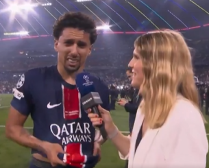 Ο Μαρκίνιος «λύγισε» μετά την κατάκτηση του Champions League από την Παρί (video)