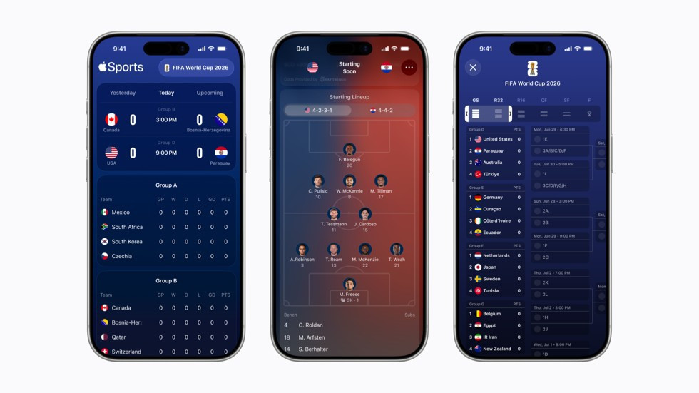 Η Apple επεκτείνει το Apple Sports App σε 90 νέες χώρες ενόψει Μουντιάλ