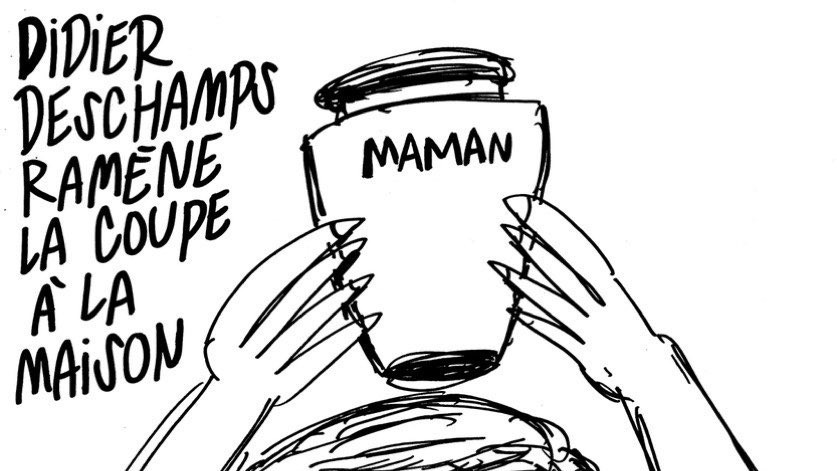 Οργή στη Γαλλία για το εξώφυλλο του Charlie Hebdo με τον Ντεσάν και τη στάχτη της μητέρας του (photo)