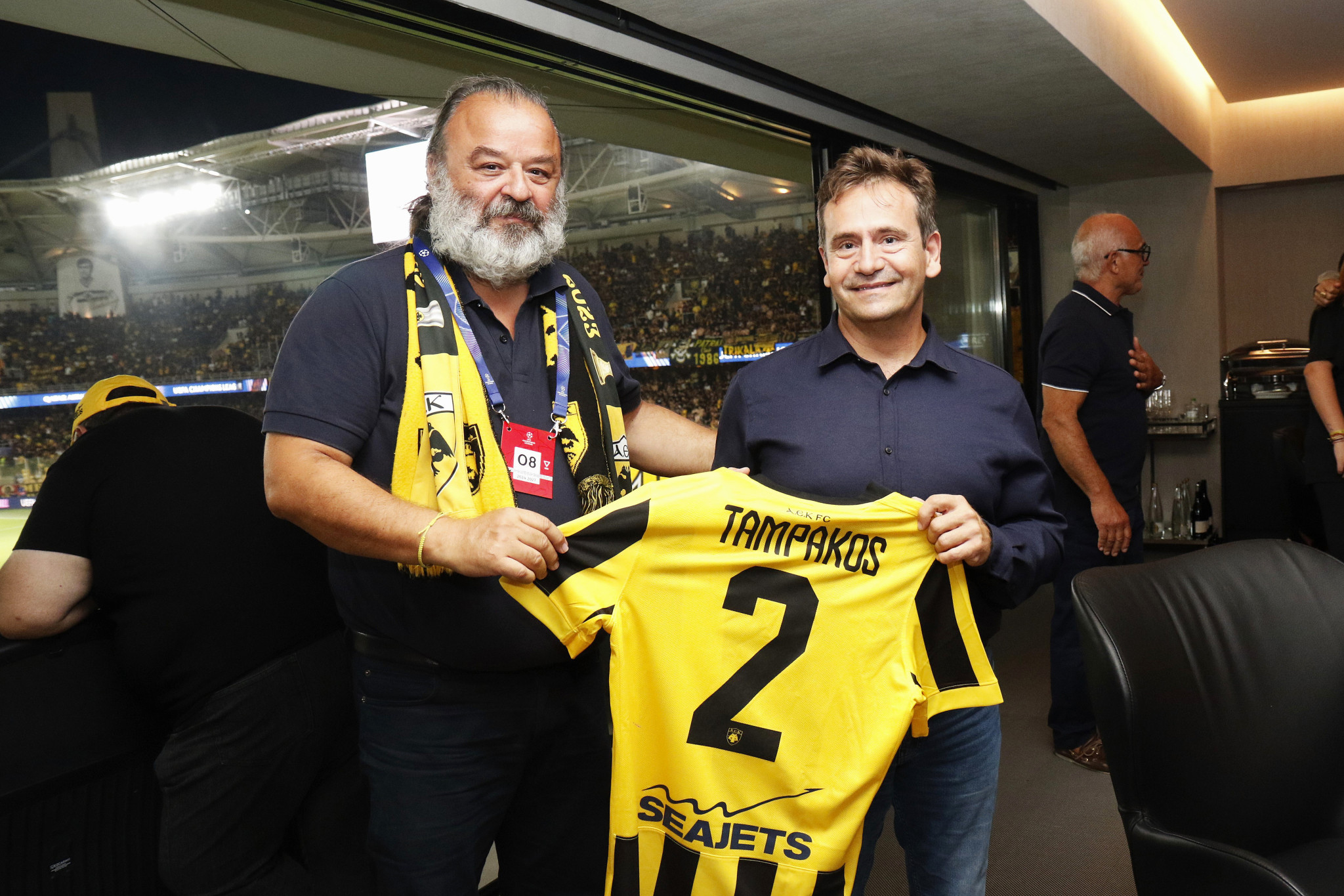 Στα επίσημα της Allwyn Arena για το ΑΕΚ - ΛΑΣΚ ο χρυσός Ολυμπιονίκης, Δημοσθένης Ταμπάκος
