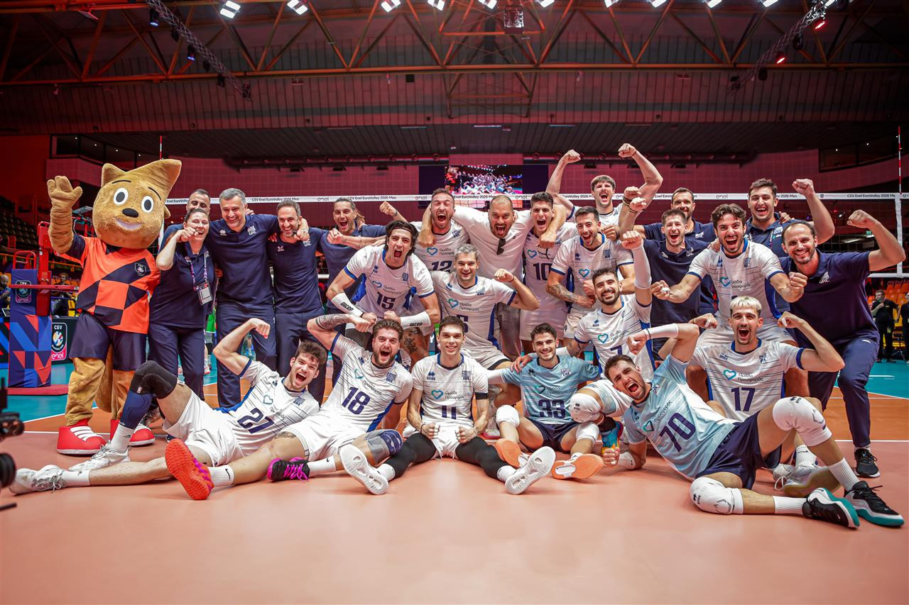 Η Ελλάδα πήρε την πρώτη της νίκη στο EuroVolley δια χειρός Βουλκίδη και Μάρκου